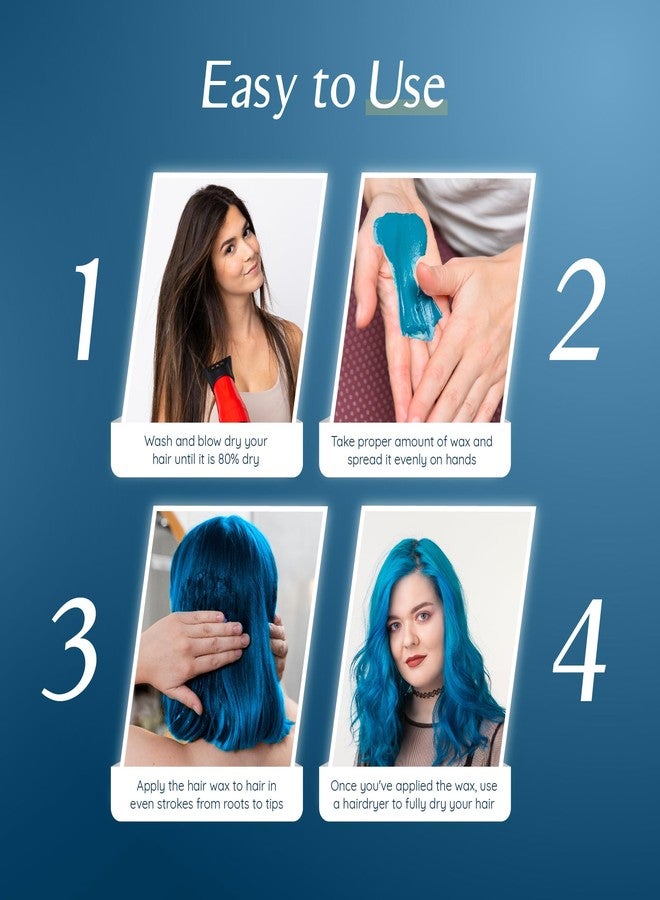 Herbishh Koloret Temporary Hair Color Wax - Blue Jean Baby, Instant Washable Vegan Hair Paint for Kids, Men & Women - 5.07 fl - Image 5